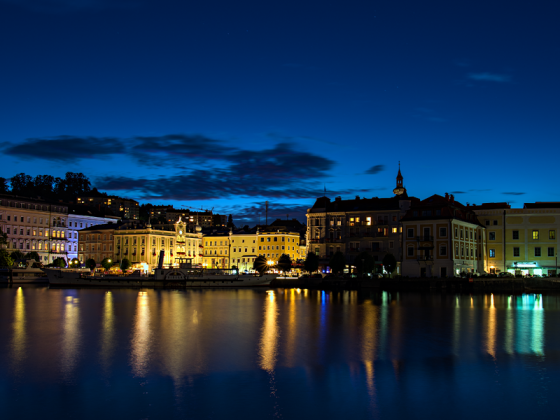 Gmunden bei Nacht